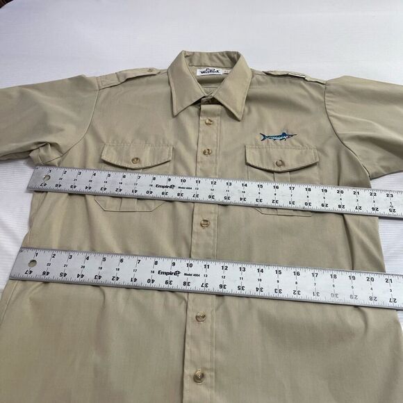 Woolrich VTG Fishing Short Sleeve Button Up Shirt Size Large - Picture 3 of 6